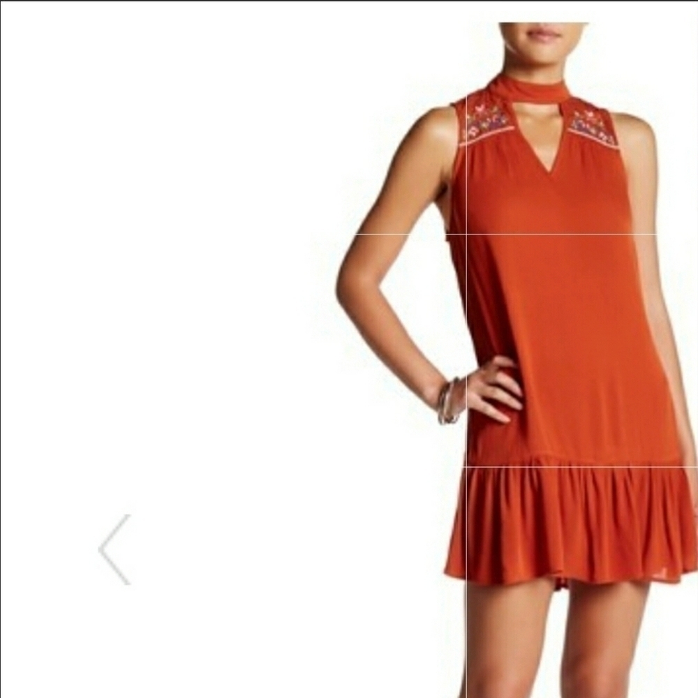 Flying tomato lace trim mini Tribal Boho Bohemian dress